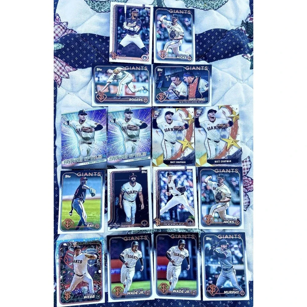 Topps SF Giants Lot (16) Webb Holiday Chapman Inserts Matos Hicks